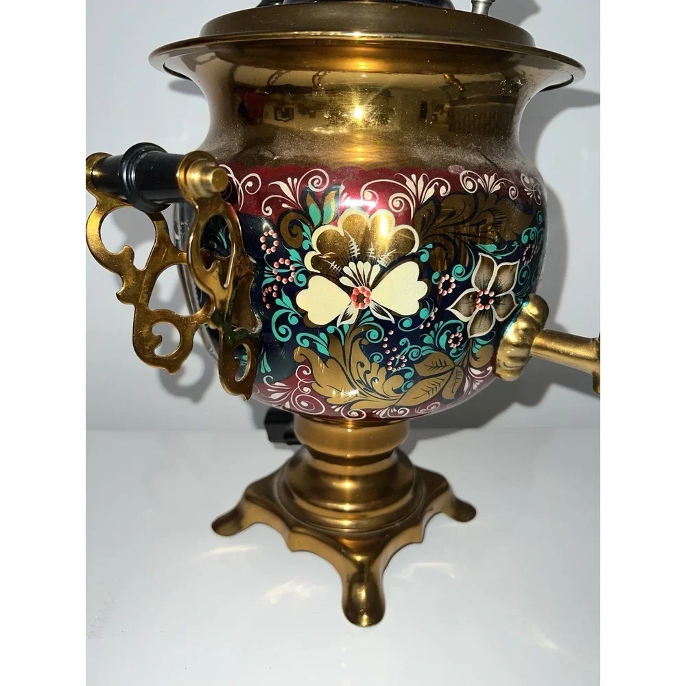 (17)Vtg 1990's Russian Electric Kettle/Tea Pot - Russian Samovar With Cord